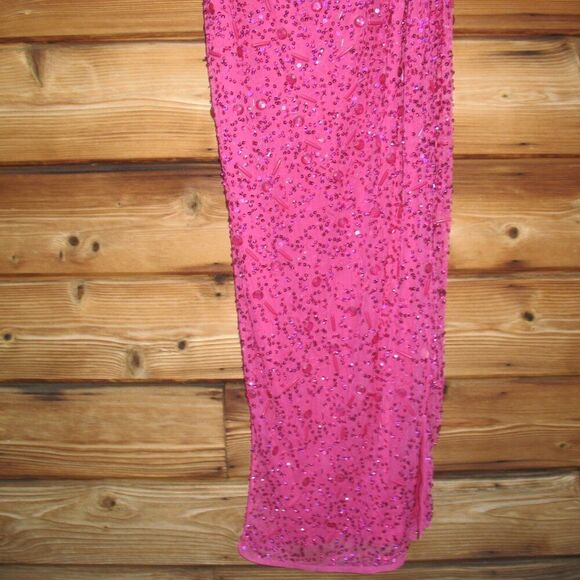 Mac Duggal 10912 Womens Pink EMBELLISHED PUFF ONE SHOULDER COLUMN GOWN Dress - Picture 11 of 16
